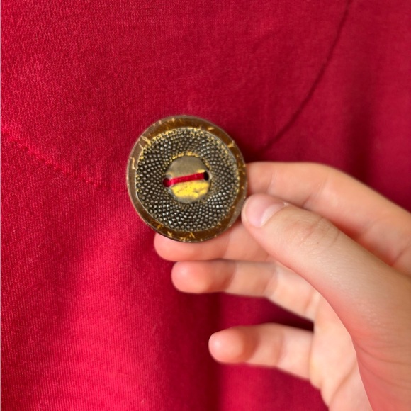 Neon Buddha Red Button Up Jacket - Picture 10 of 10